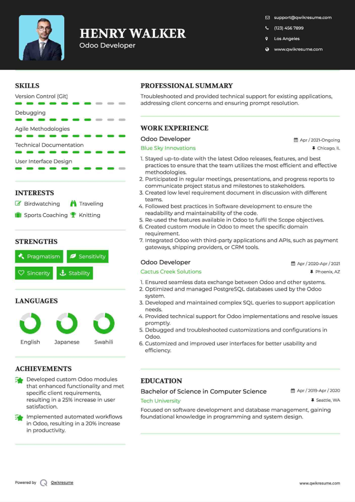 The "Internship-Focused" Resume