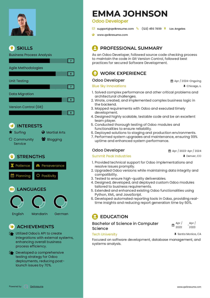 The Process-Driven Junior Developer Resume