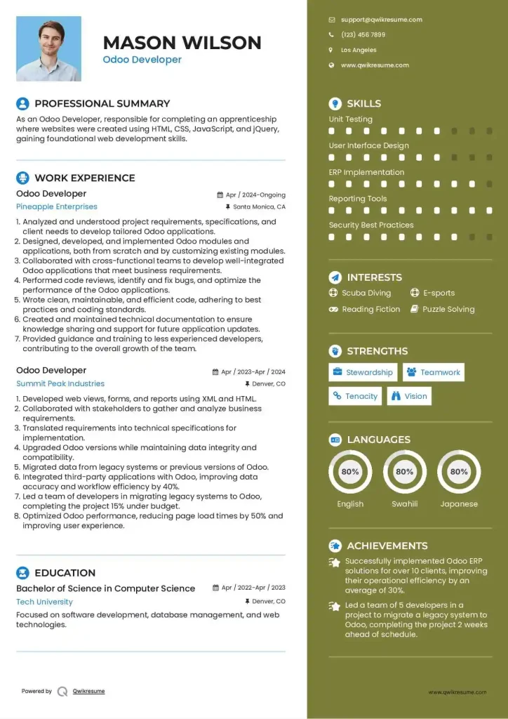 The “Hands-On Intermediate Developer” Resume