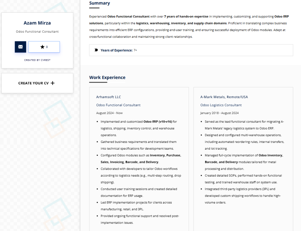The Logistics-Focused Functional Consultant Resume