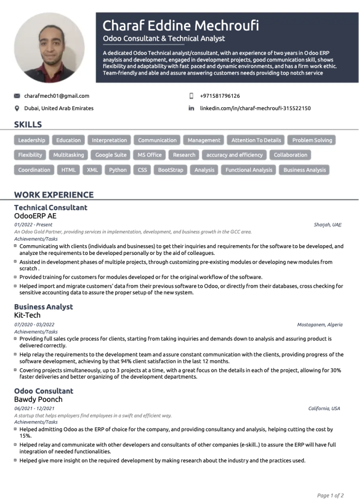 The “Technical Analyst With Strong Multi-Project Delivery Experience” Resume