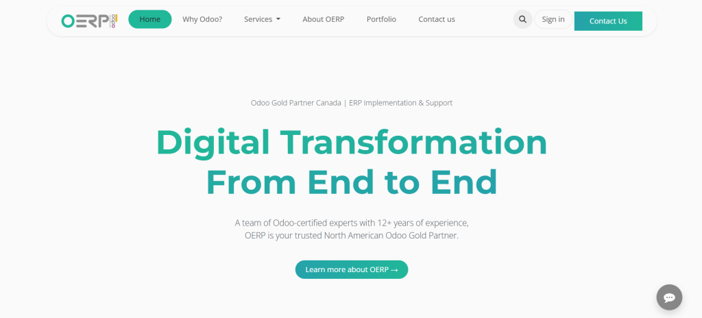 Odoo Development Company in Canada OERP Canada