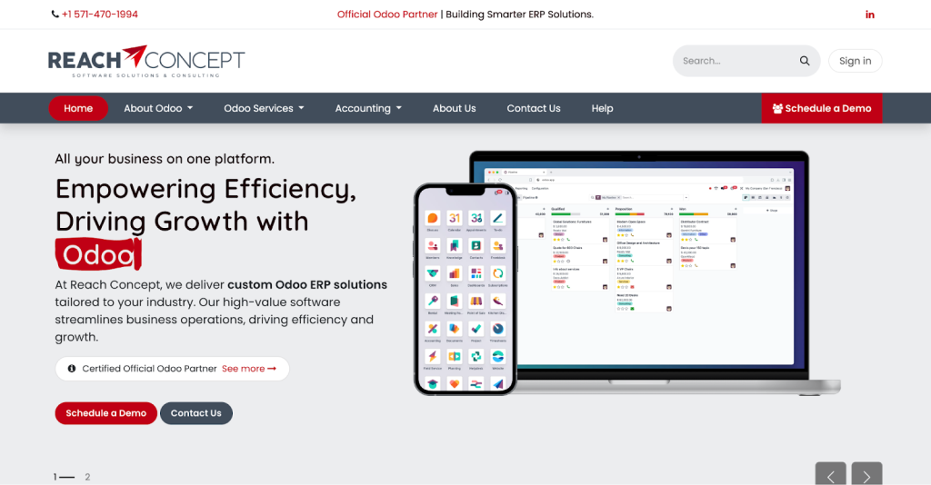 Odoo Development Company Reach Concept
