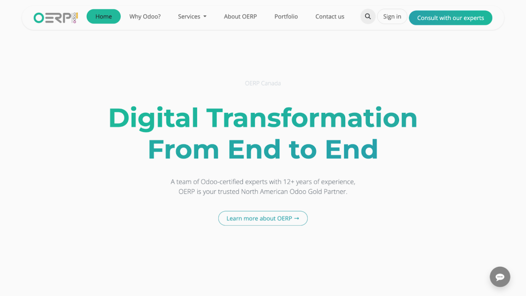 Odoo Development Company in Canada OERP Canada