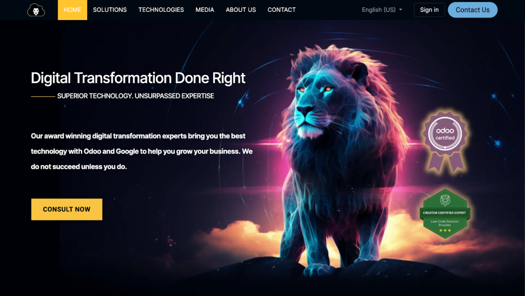 Odoo Development Company in Canada Cloud Lion