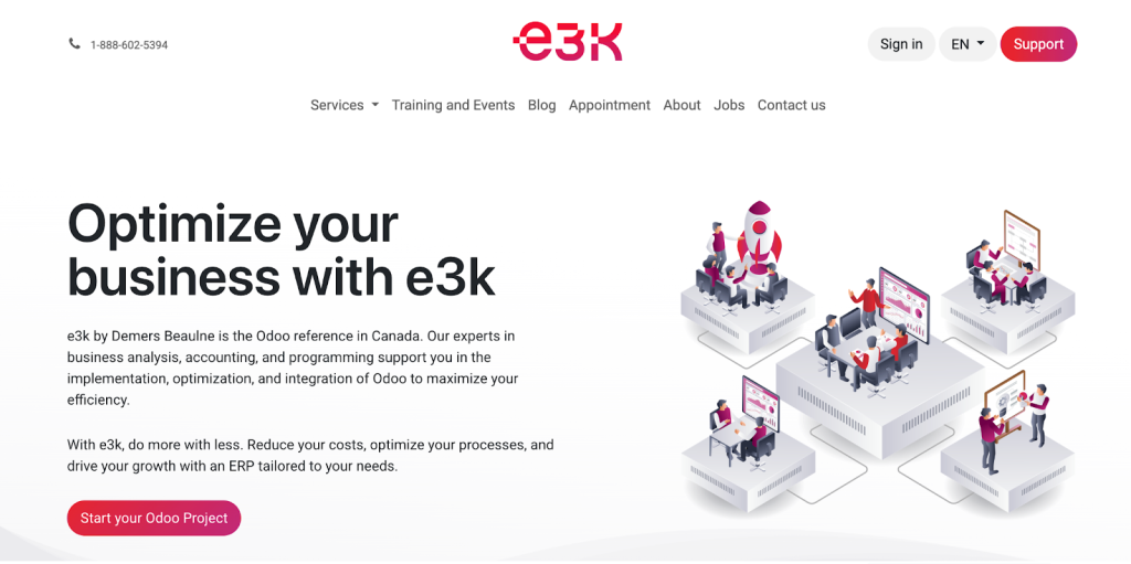 Odoo Development Company in Canada E3K Solutions Inc