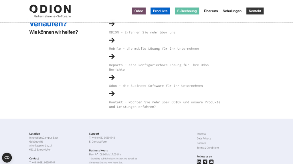 Odoo Development Company in Germany ODION GmbH
