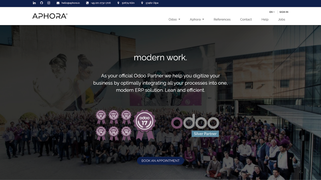 Odoo Development Company in Germany Aphora GmbH