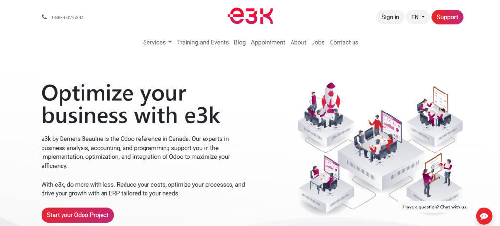 Odoo Development Company in Canada E3K Solutions Inc