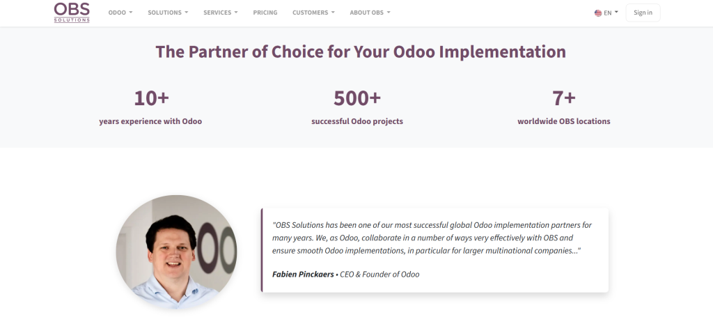 Odoo Development Company in Germany OBS Solutions GmbH