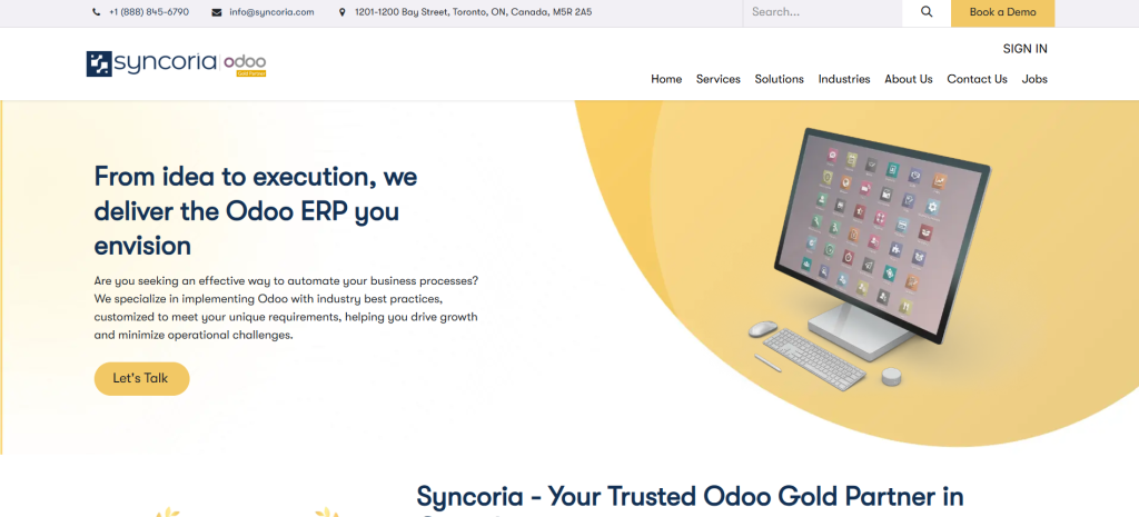 Odoo Development Company in Canada Syncoria Inc