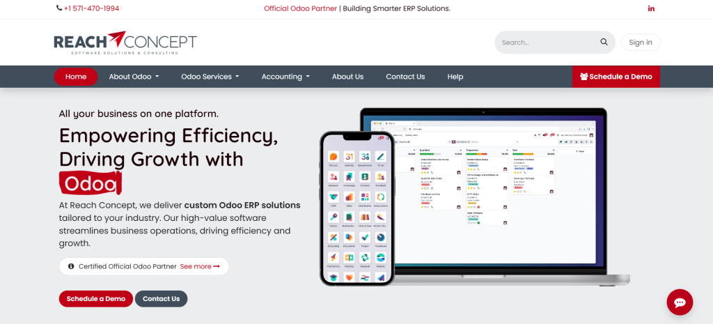 Odoo Development Company Reach Concept